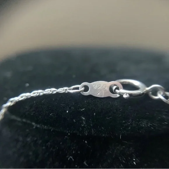 Elegant Silver w/Diamonds Necklace - Picture 9 of 9